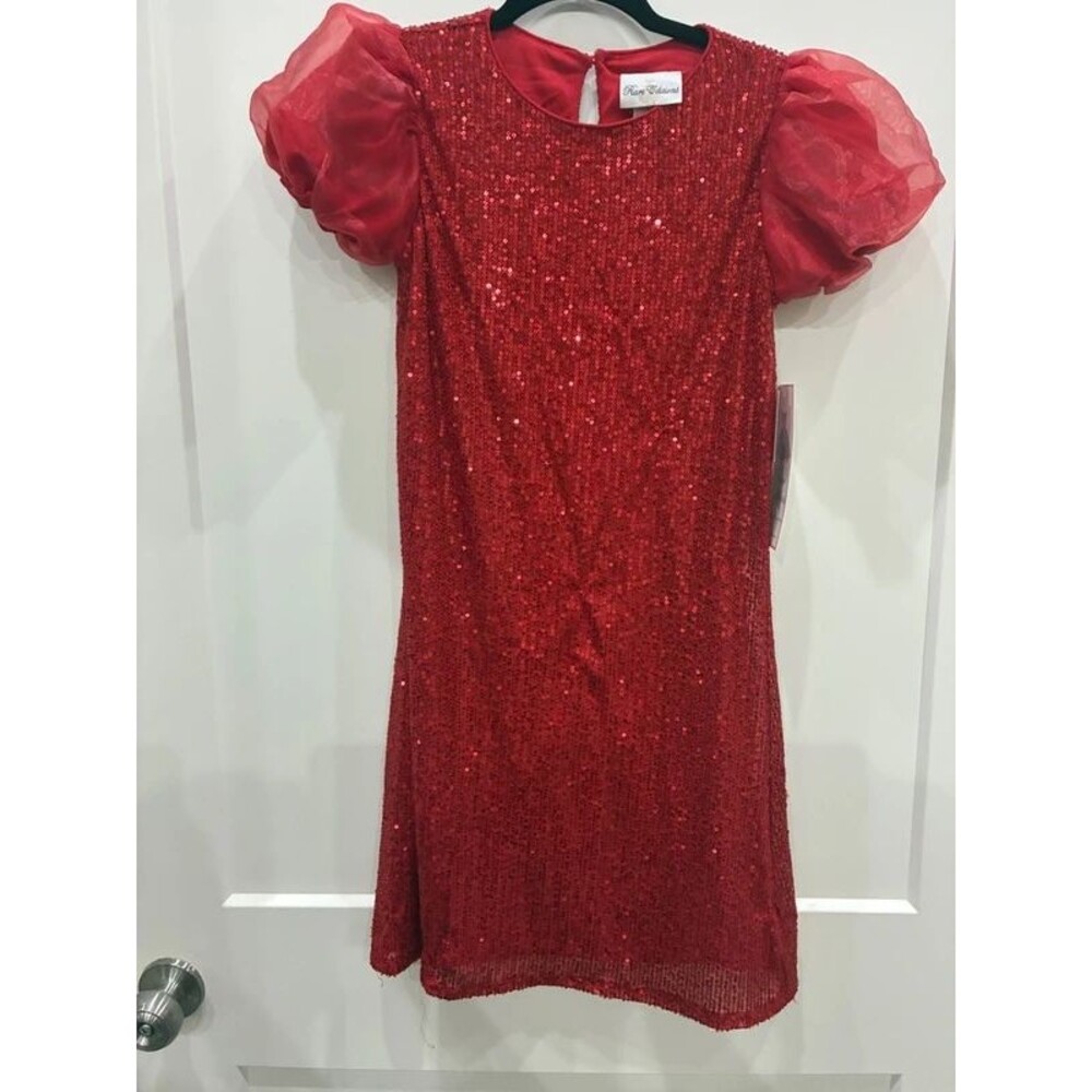 Rare Edition Girls Red Sequins Dress